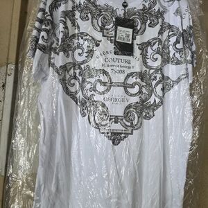 White and Black Men's Shirt